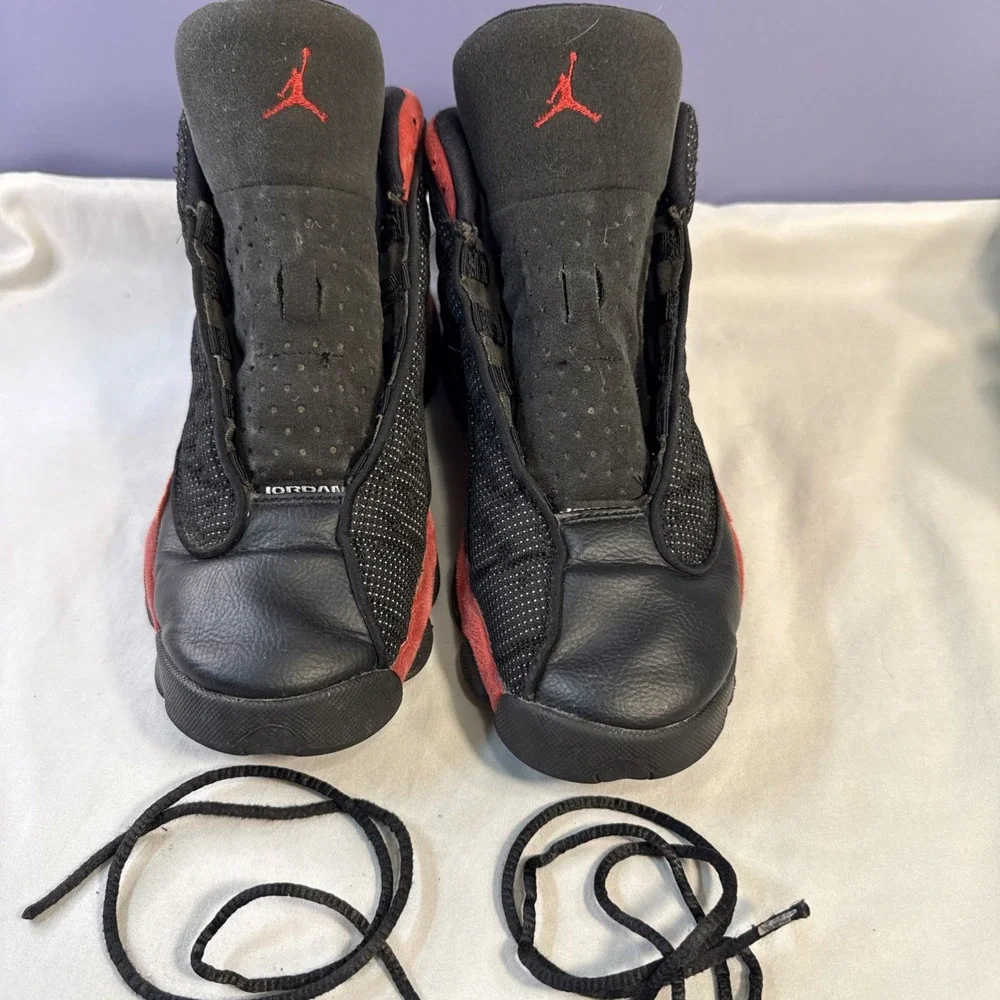 Nike Air Jordan 13 Retro Bred Black Red 7Y Pre-Owned 2017 Release